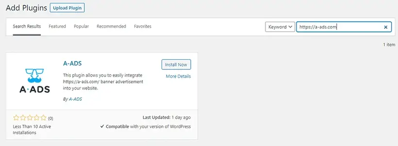 AADS plugin on WordPress plugin store