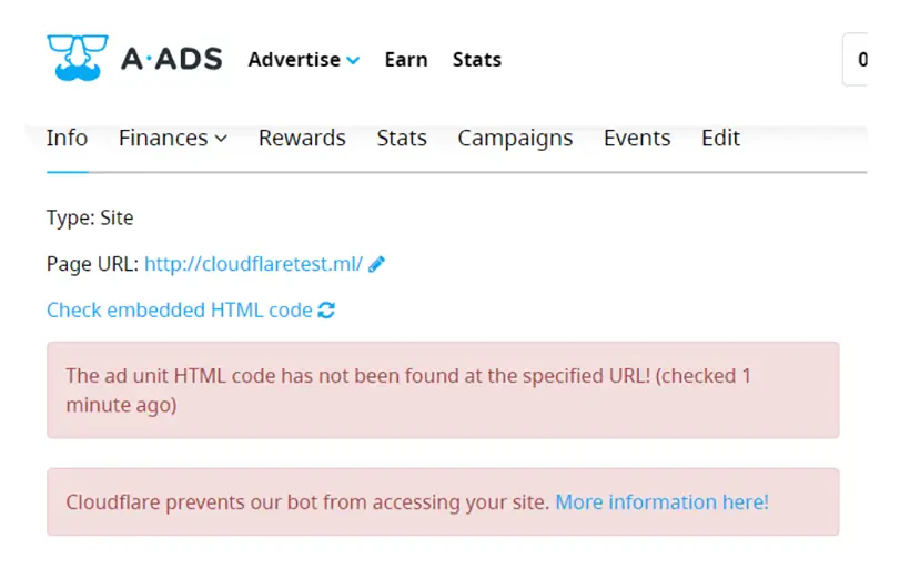 Cloudflare prevents our bot from accessing your site