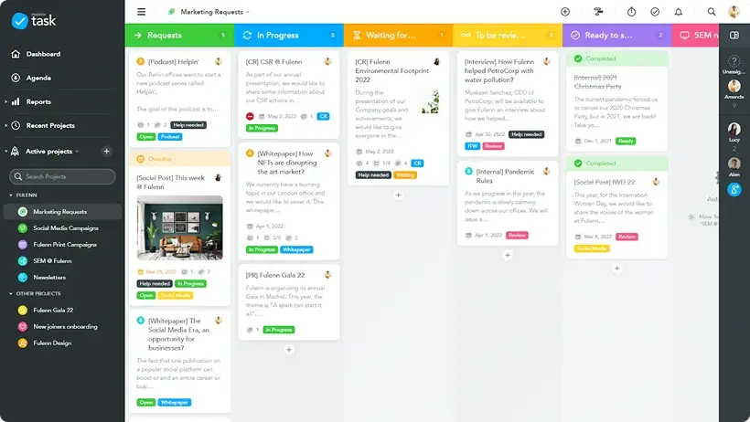 meistertask data visualization table