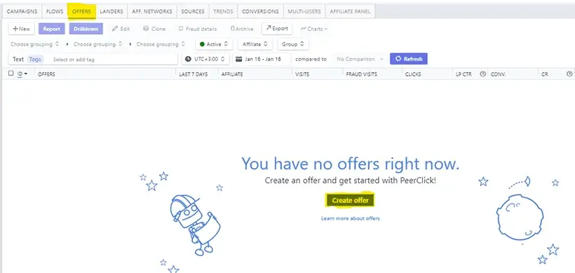 PeerClick: create an offer