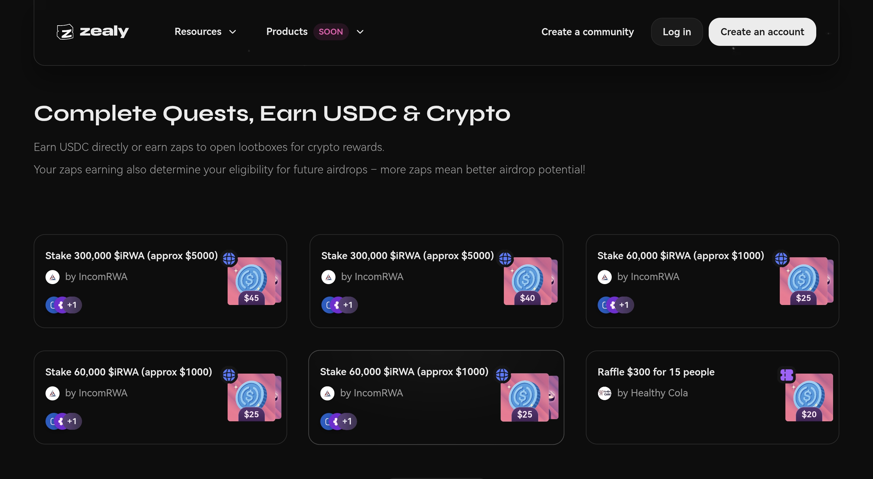 Zealy, earn free crypto by watching videos