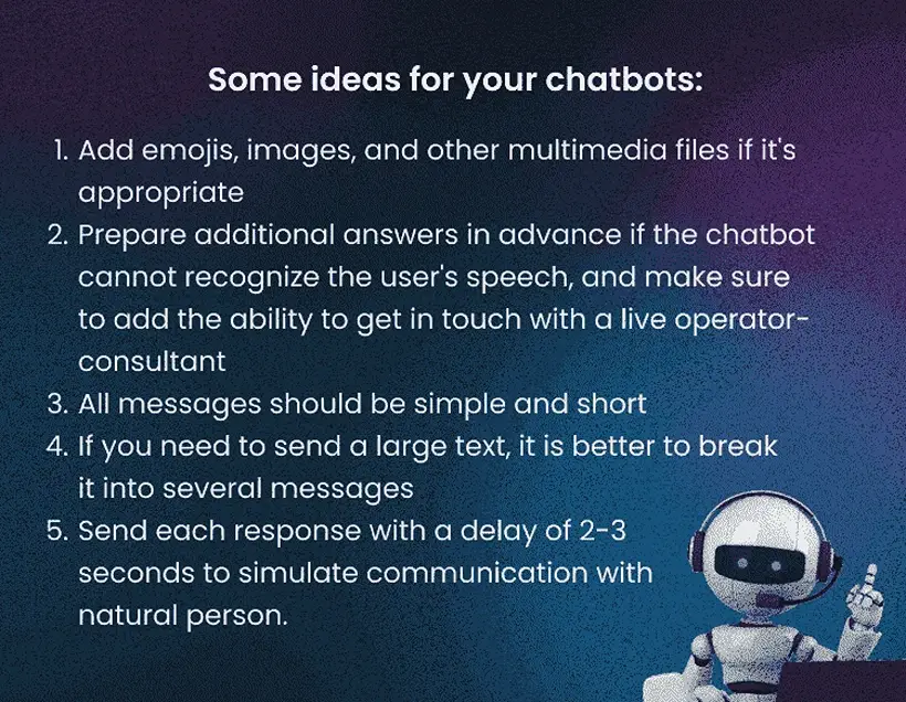 some ideas for your chatbot