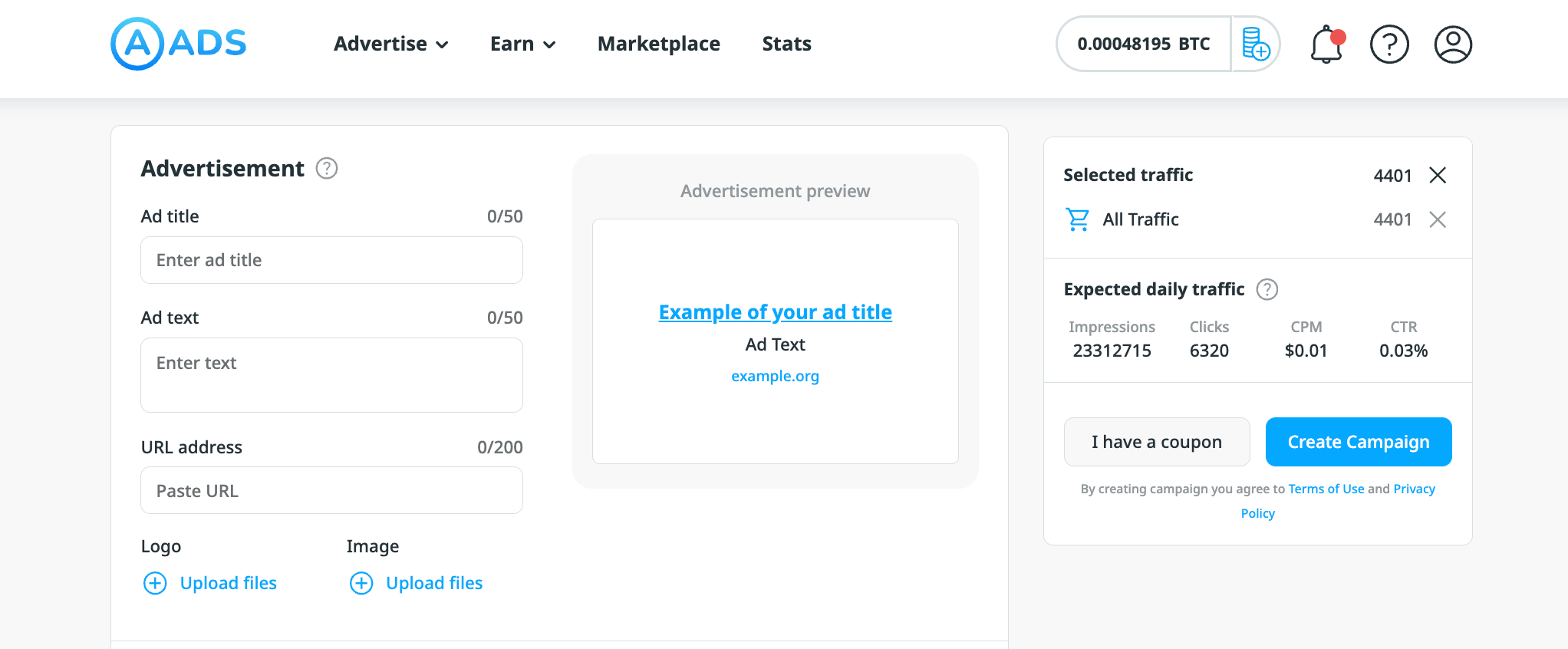 Teaser Format Advertising Section