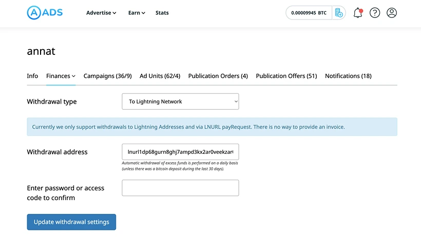  To lightning network option